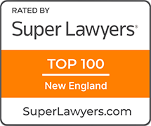 Super Lawyers TOP 100 New England badge for SG Law Connecticut
