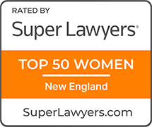 Super Lawyers TOP 50 Women New England badge for SG Law Connecticut
