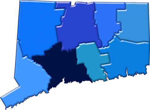 SG Law Connecticut : New Haven County Map