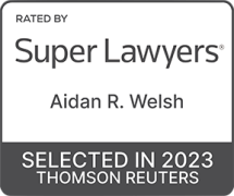 Super Lawyers 2023 Badge-SG La w Connecticut Attorney Aidan Welsh